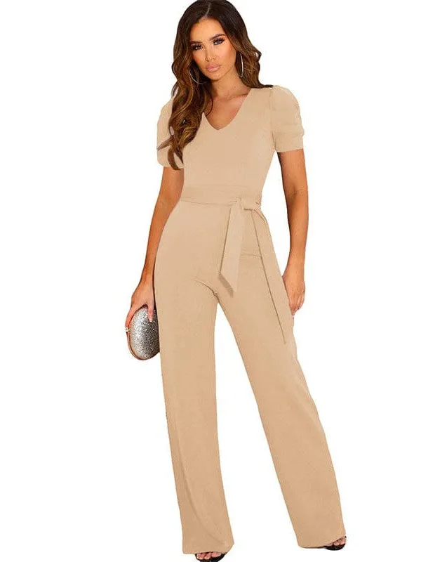 Women's Jumpsuits Solid Long Sleeve Slim Fit Jumpsuit