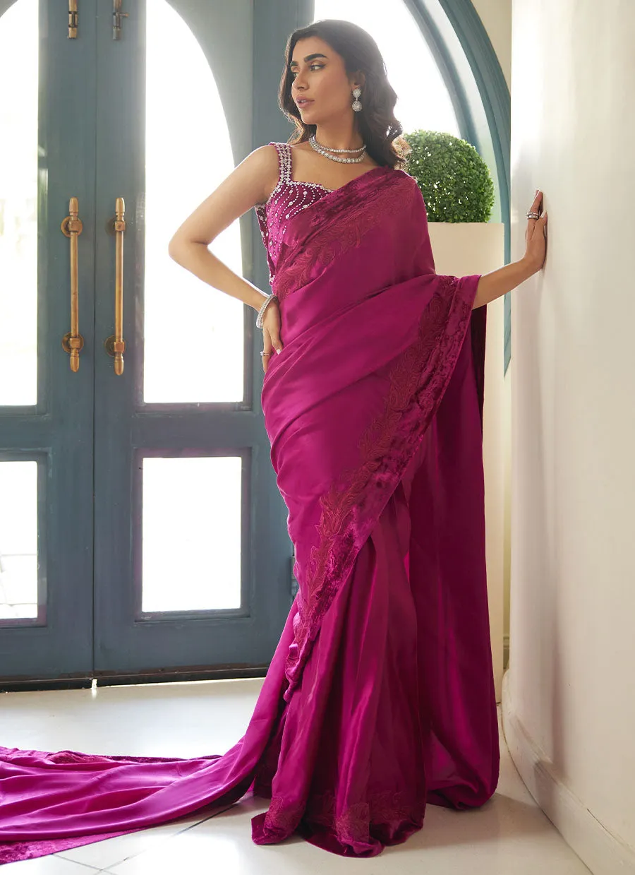 Zermine Magenta Saree